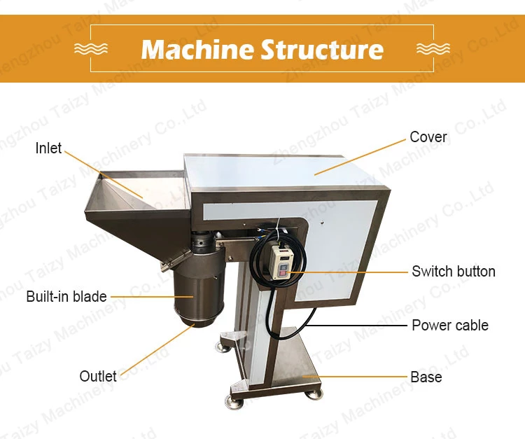 Estructura de la máquina de puré de patatas.