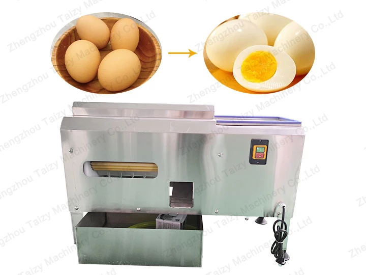 卵の殻をむく機械