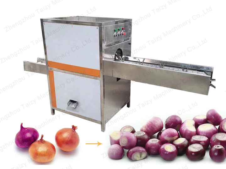 máquina cortadora de raiz de cebola