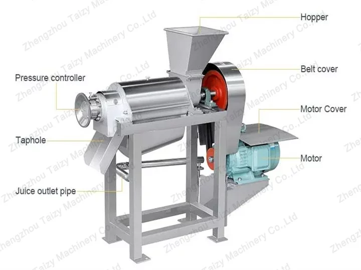 base structure of carrot juice maker machine