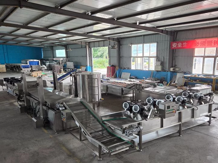 French fries production line