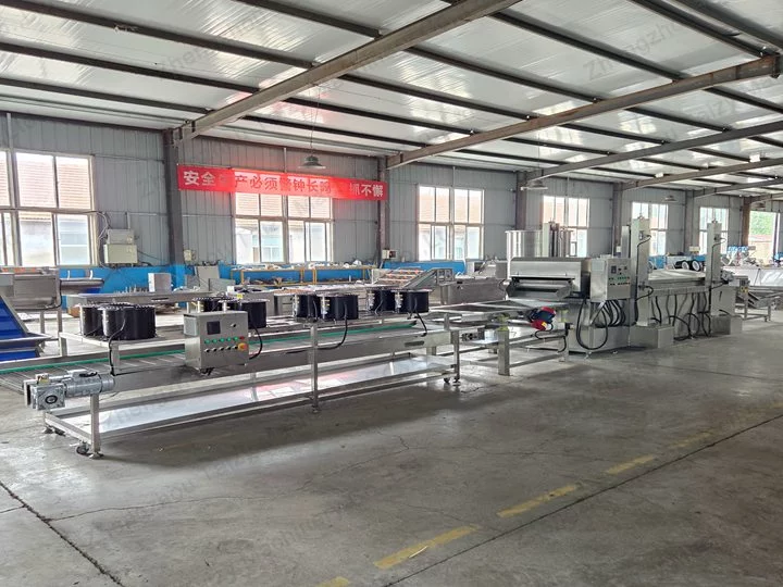 frozen fries processing line