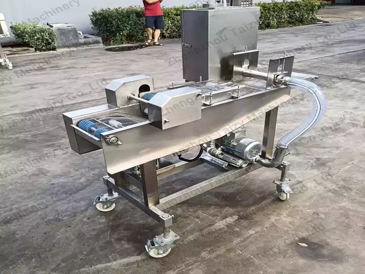 Batter coating machine for food processing