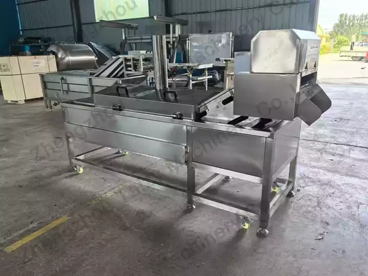 Stainless steel continuous frying machine